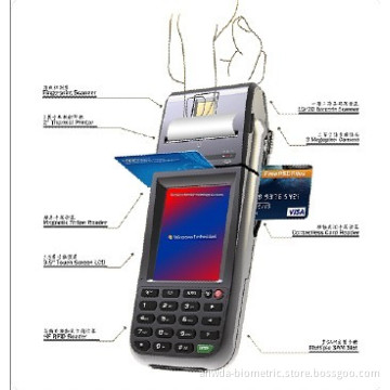 Rugged Handheld POS Terminal with Fingerprint Reader, RFID